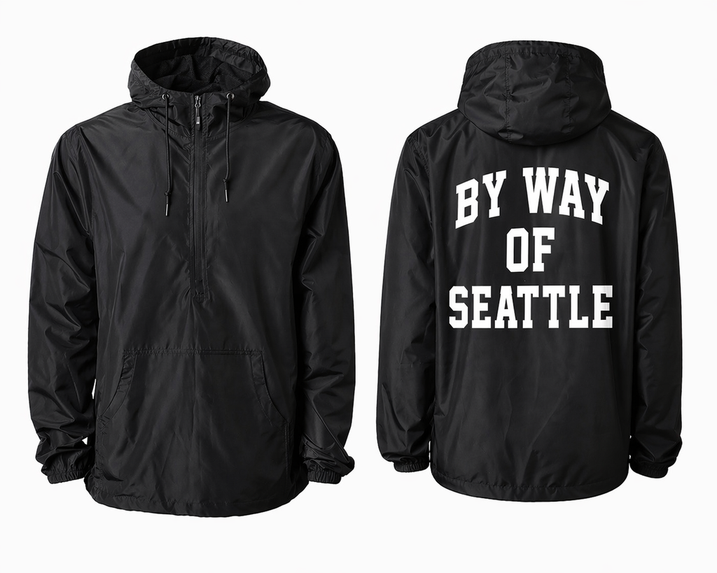 Black "BY WAY" Windbreaker