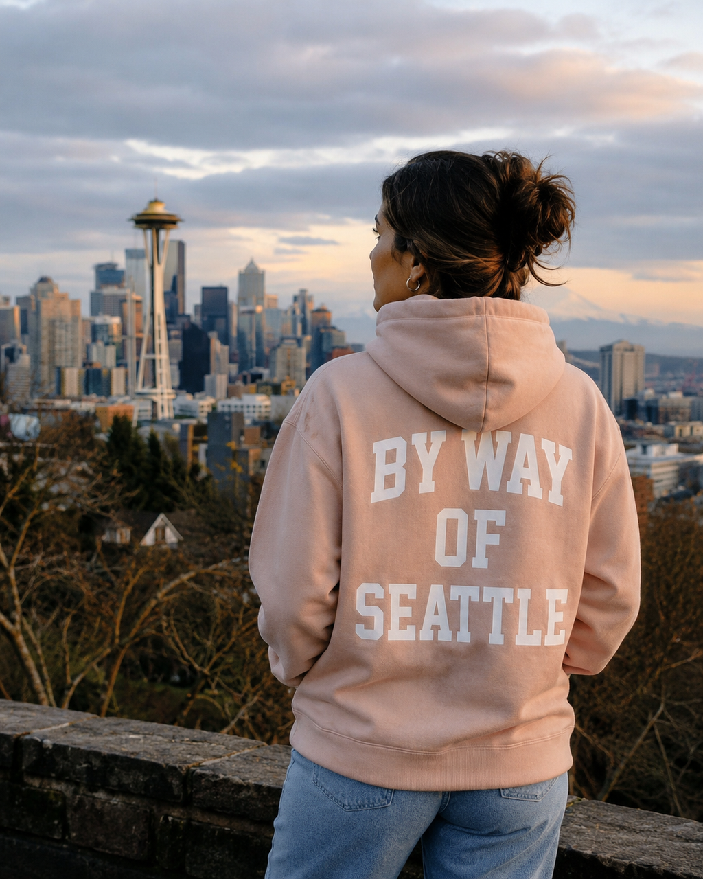 Blush Pink "BY WAY" Hoodie