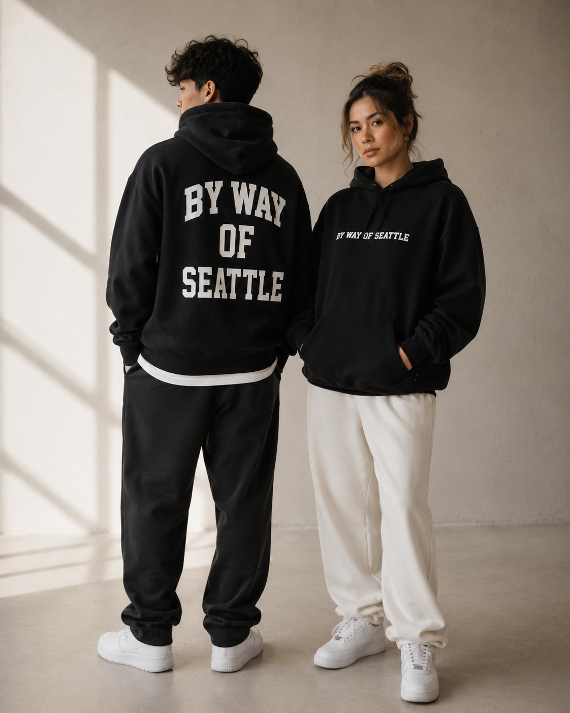 Black "BY WAY" Hoodie