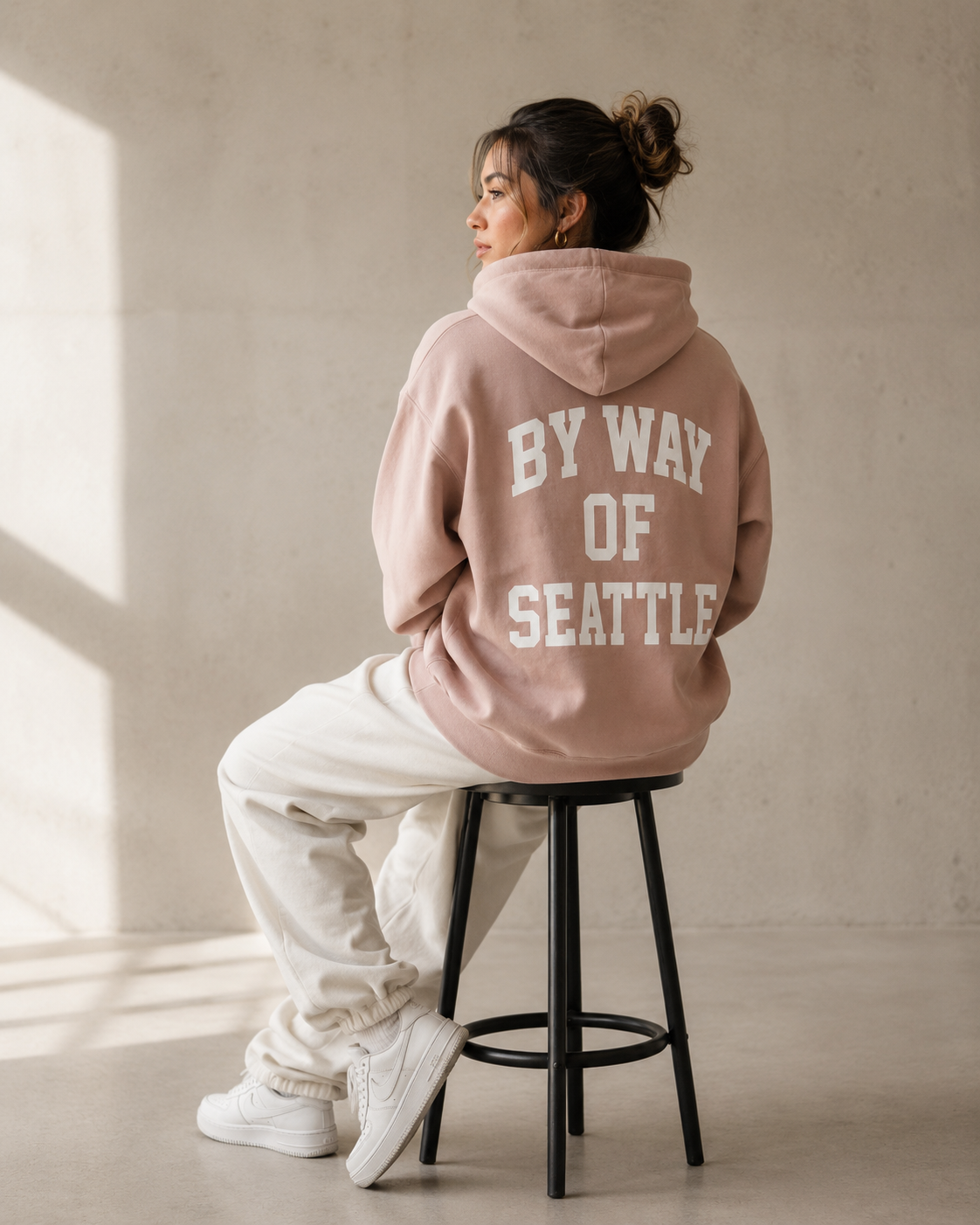 Blush Pink "BY WAY" Hoodie