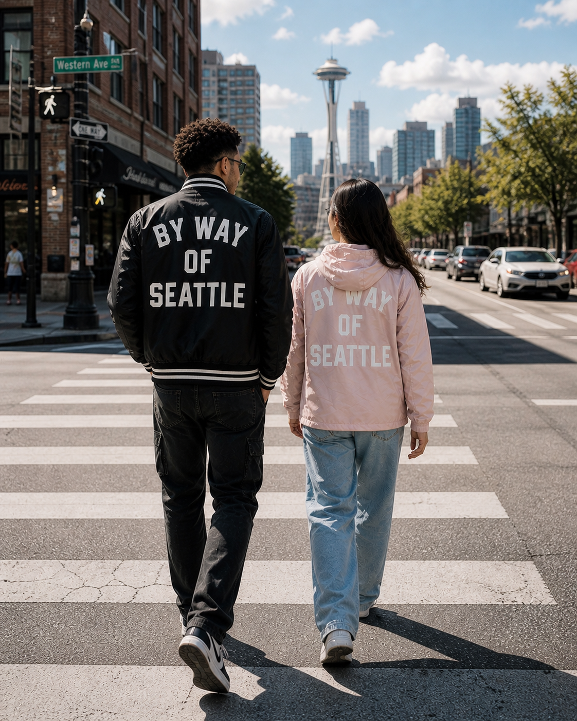 Pink "BY WAY" Windbreaker