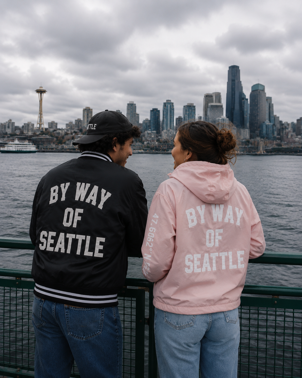 Pink "BY WAY" Windbreaker