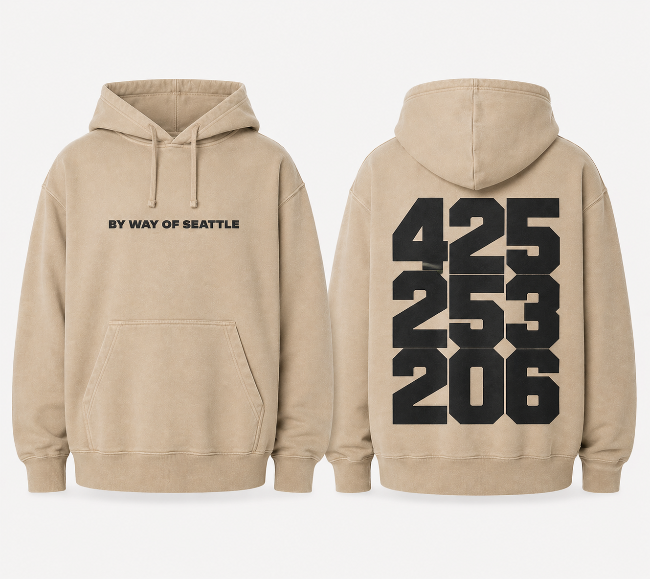 Vintage Sandstone "Area Codes" Hoodie