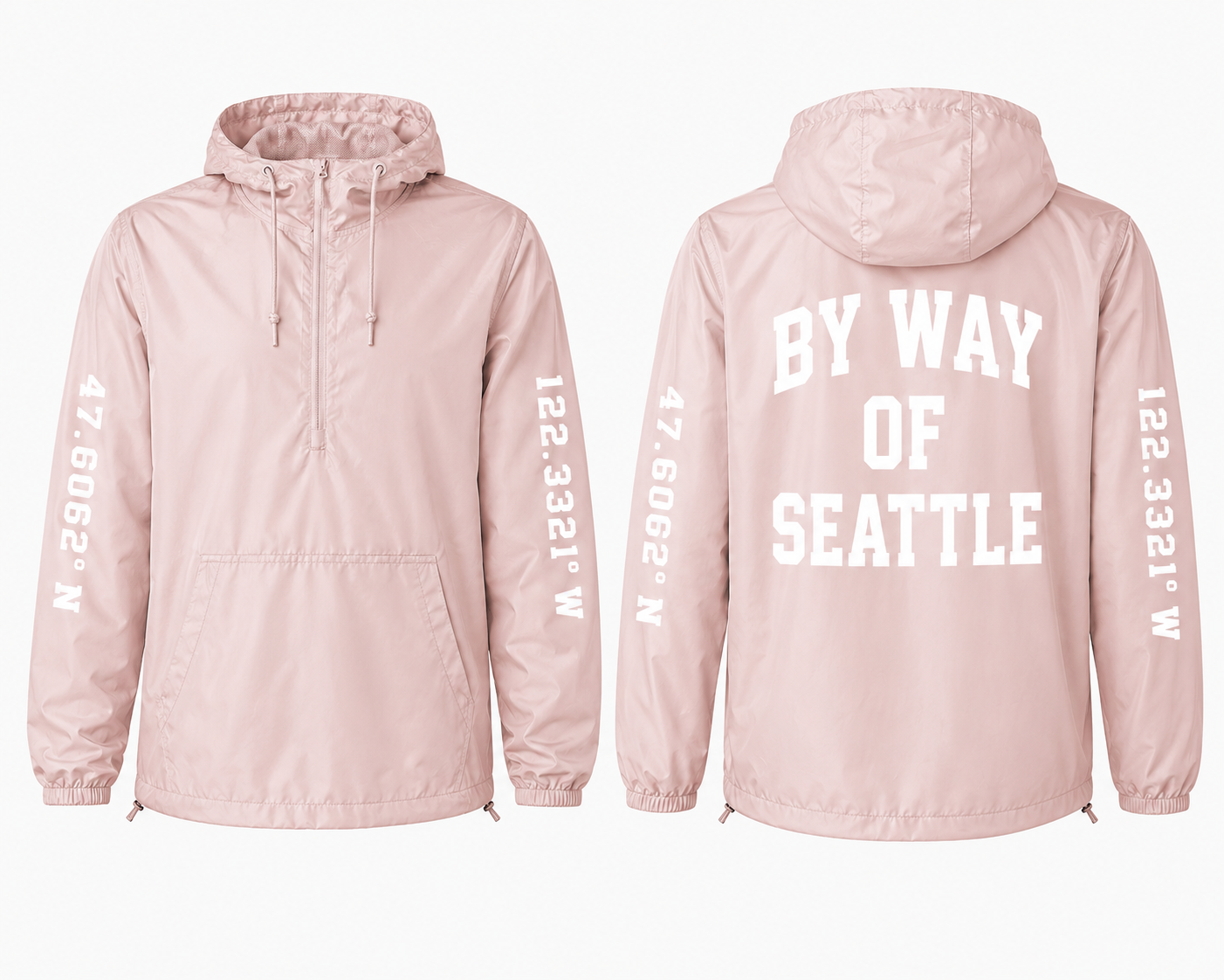 Pink "BY WAY" Windbreaker