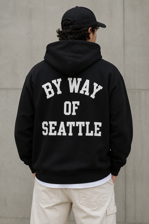 Black "BY WAY" Hoodie
