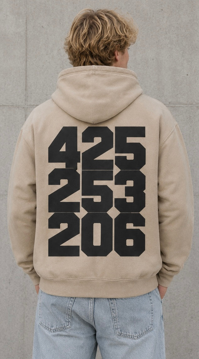 Vintage Sandstone "Area Codes" Hoodie